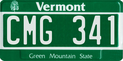 VT license plate CMG341