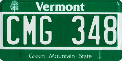 VT license plate CMG348