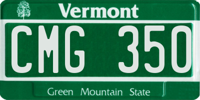 VT license plate CMG350