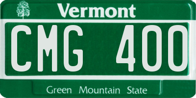 VT license plate CMG400