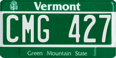 VT license plate CMG427
