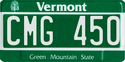 VT license plate CMG450