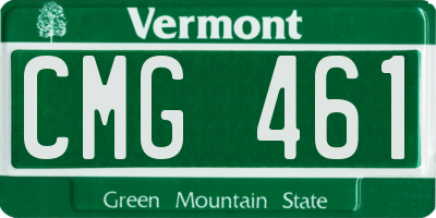 VT license plate CMG461