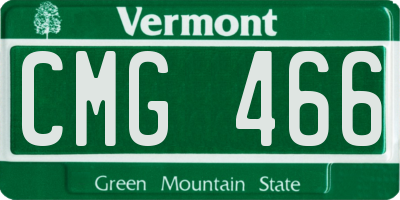 VT license plate CMG466