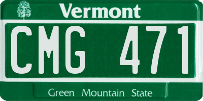 VT license plate CMG471