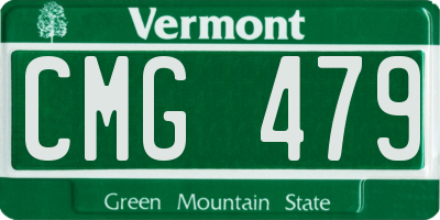 VT license plate CMG479