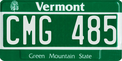 VT license plate CMG485