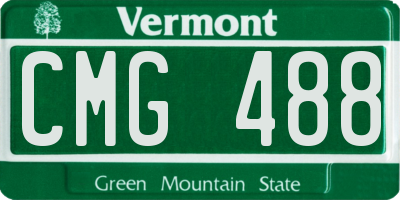 VT license plate CMG488