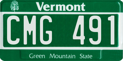 VT license plate CMG491