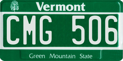 VT license plate CMG506
