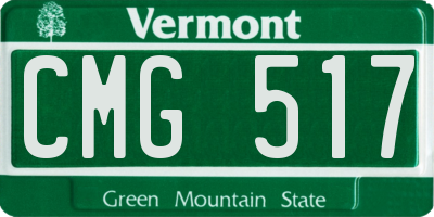 VT license plate CMG517