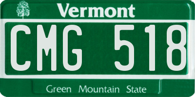 VT license plate CMG518