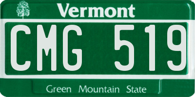 VT license plate CMG519