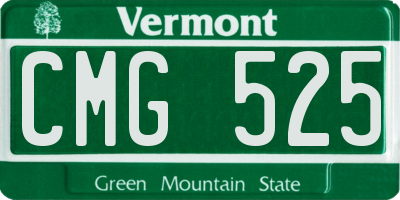 VT license plate CMG525