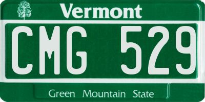 VT license plate CMG529