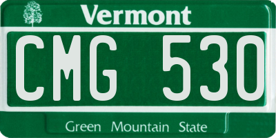 VT license plate CMG530