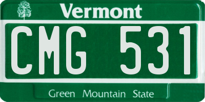VT license plate CMG531
