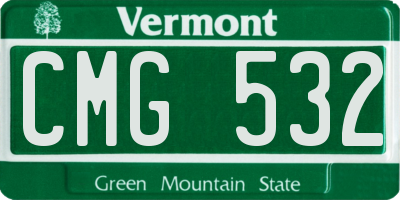 VT license plate CMG532