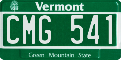 VT license plate CMG541