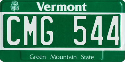 VT license plate CMG544