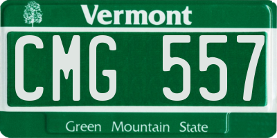 VT license plate CMG557
