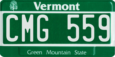 VT license plate CMG559