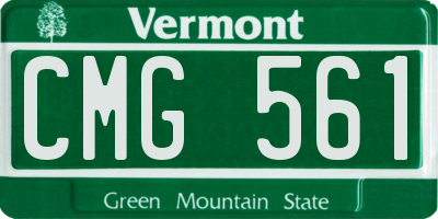 VT license plate CMG561