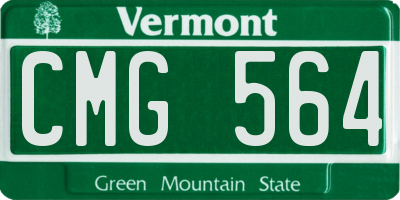 VT license plate CMG564