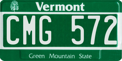 VT license plate CMG572