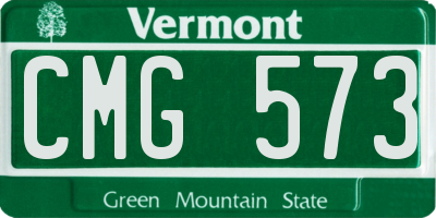 VT license plate CMG573