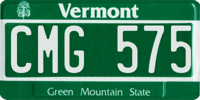 VT license plate CMG575