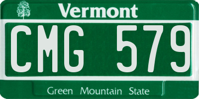 VT license plate CMG579