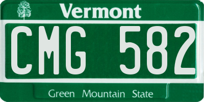 VT license plate CMG582