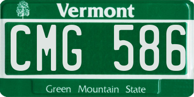 VT license plate CMG586