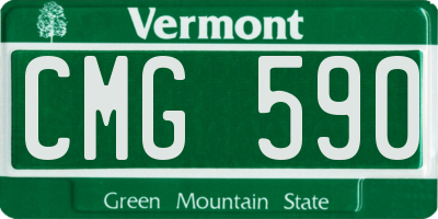 VT license plate CMG590