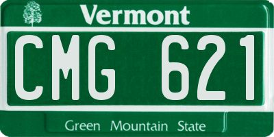 VT license plate CMG621