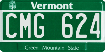 VT license plate CMG624