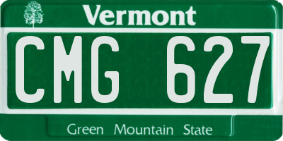 VT license plate CMG627