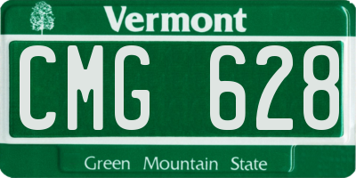 VT license plate CMG628