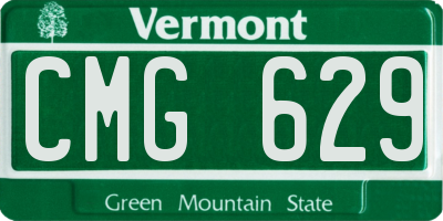 VT license plate CMG629