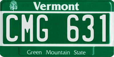 VT license plate CMG631