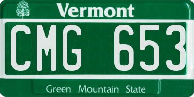 VT license plate CMG653