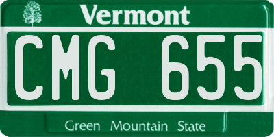VT license plate CMG655