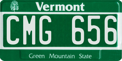 VT license plate CMG656