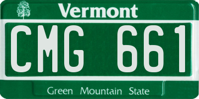 VT license plate CMG661