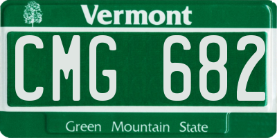 VT license plate CMG682
