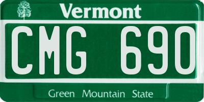 VT license plate CMG690