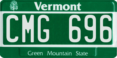VT license plate CMG696