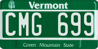 VT license plate CMG699