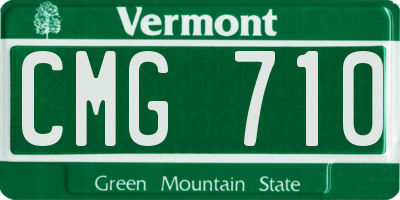 VT license plate CMG710